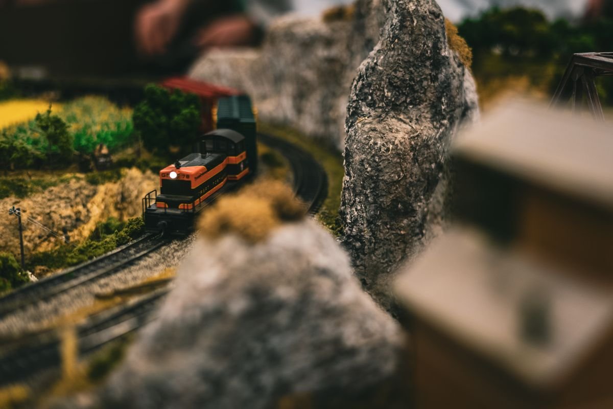 Close-up of a toy train